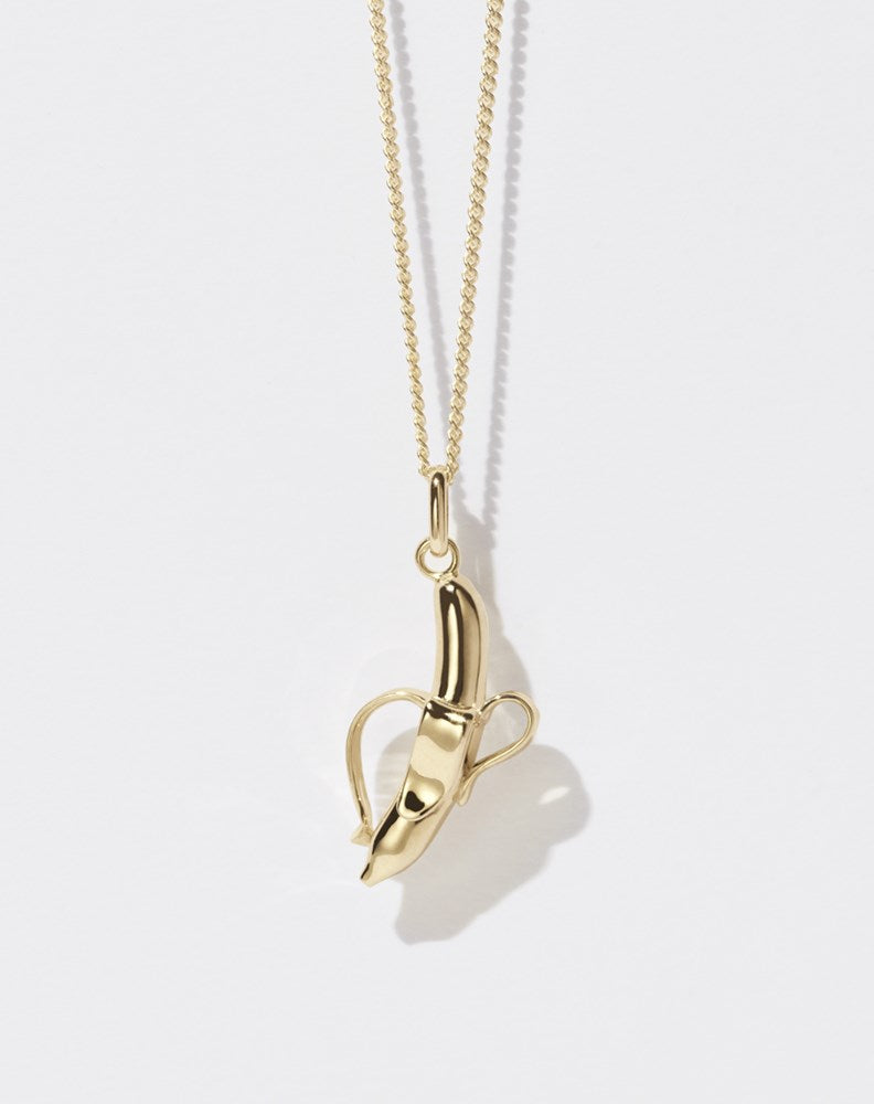 Solid 9ct Gold Banana Charm top Pendant