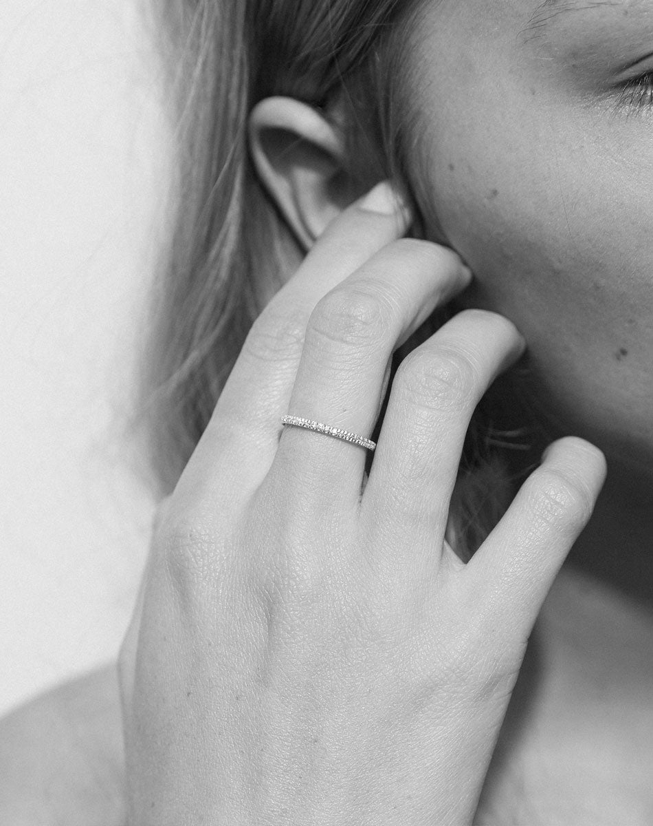 1mm Halo Eternity Band 9ct Yellow Gold Meadowlark Jewellery