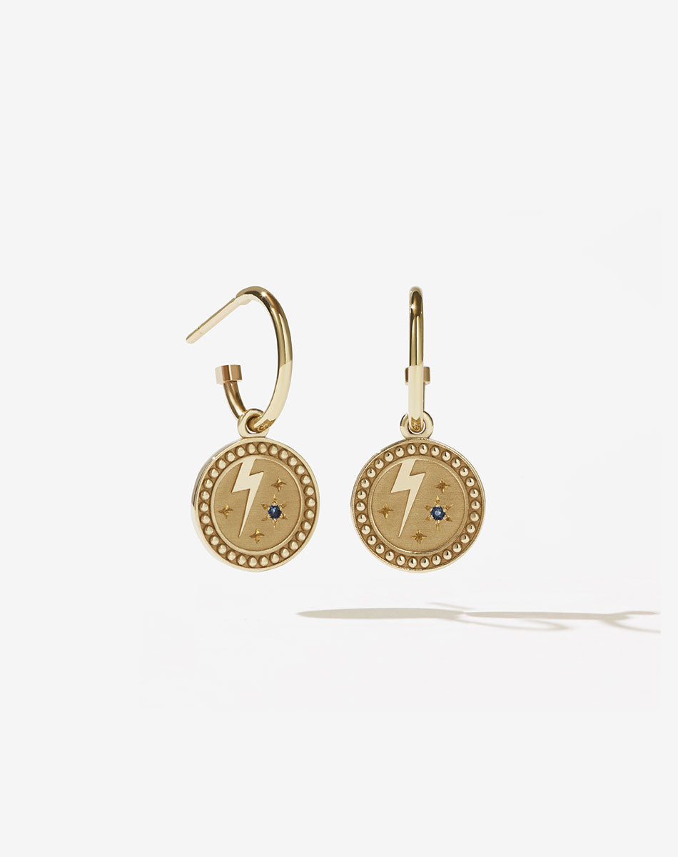 Amulet Strength Earrings 23k Gold Plated Meadowlark Jewellery