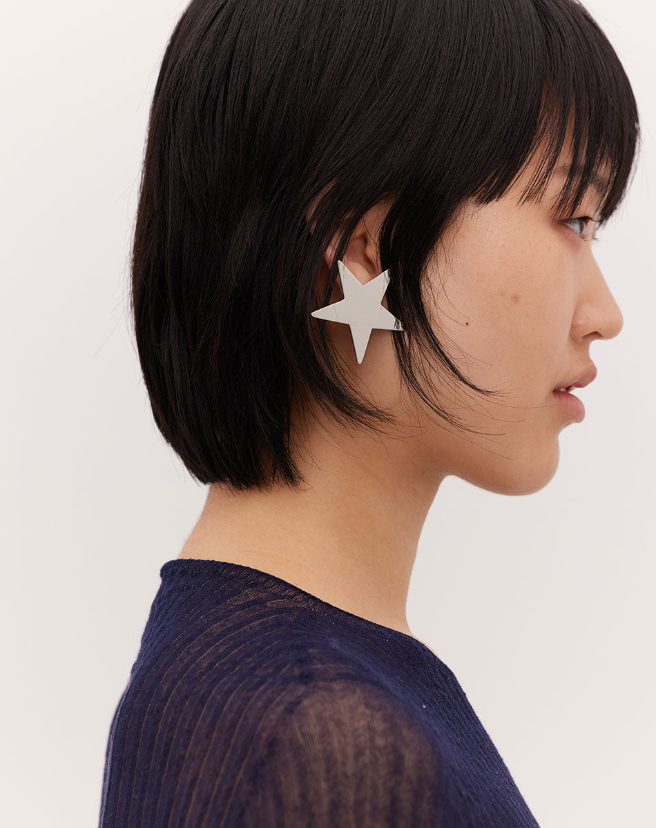 Big gold star deals earrings