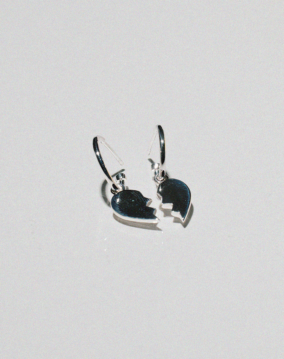 Broken Heart Signature Hoops Sterling Silver Meadowlark Jewellery