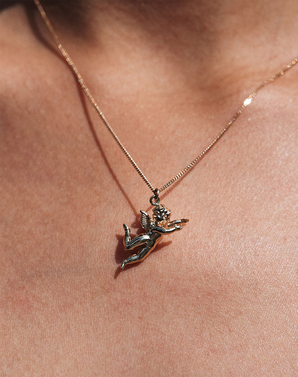Cherub gold pendant clearance