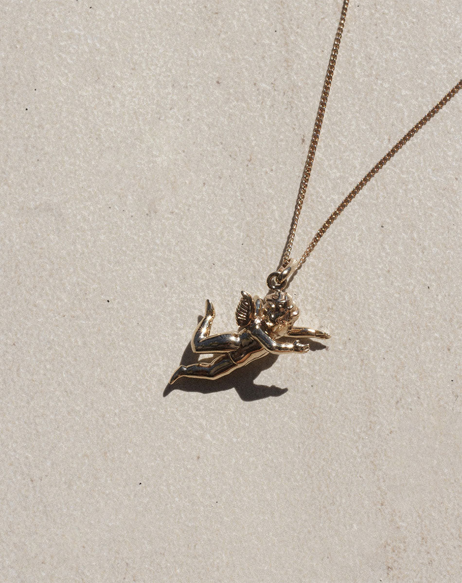 Cherub Charm Necklace Sterling Silver Meadowlark Jewellery