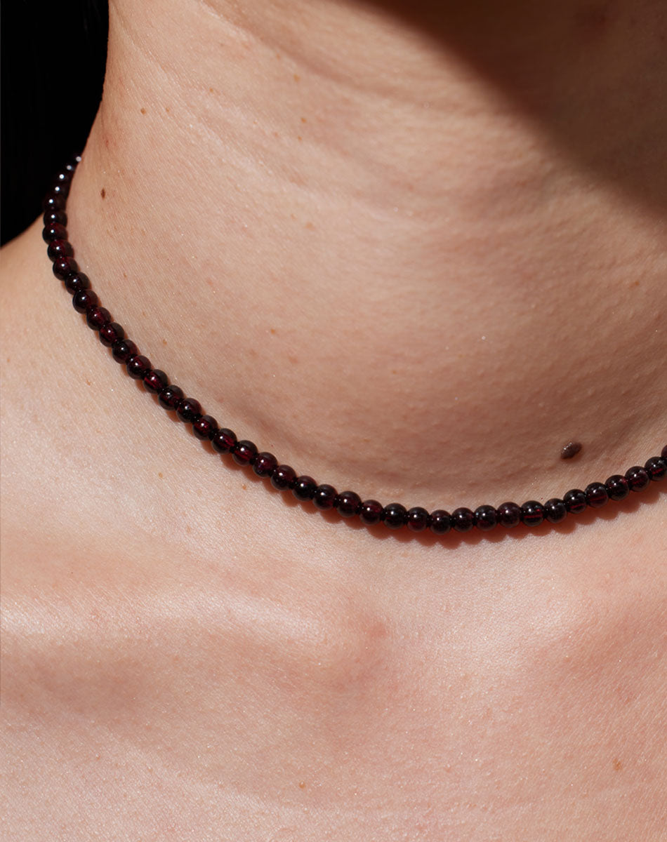 Garnet on sale choker necklace