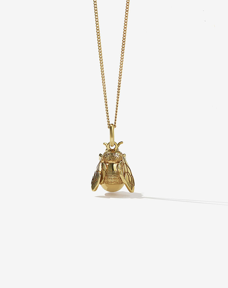 Shop – Bee Charm Necklace Gold Plated Meadowlark Jewellery