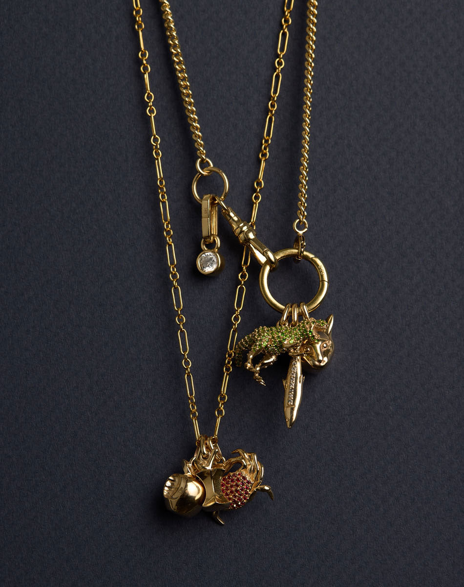 Bitten Apple Charm Necklace | Sterling Silver