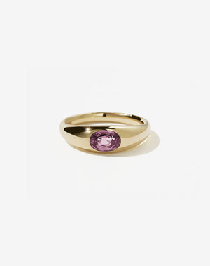 Claude Ring with Stone | 14ct Yellow Gold