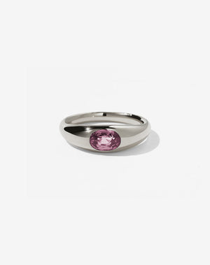 Claude Ring with Stone | 9ct White Gold