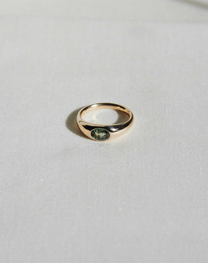 Claude Ring with Stone | 14ct Yellow Gold