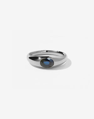 Claude Ring with Stone | Sterling Silver