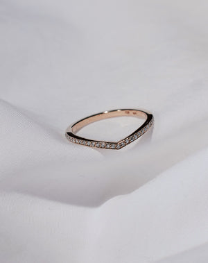 Curved Eternity Band | 14ct White Gold