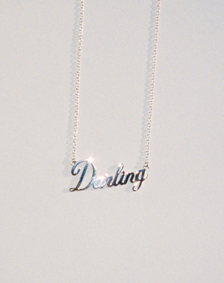 Darling Necklace Cursive | Sterling Silver