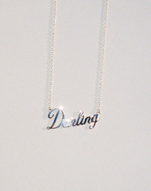 Darling Necklace Cursive | Sterling Silver