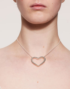 Fizzy Heart Necklace Large | Sterling Silver