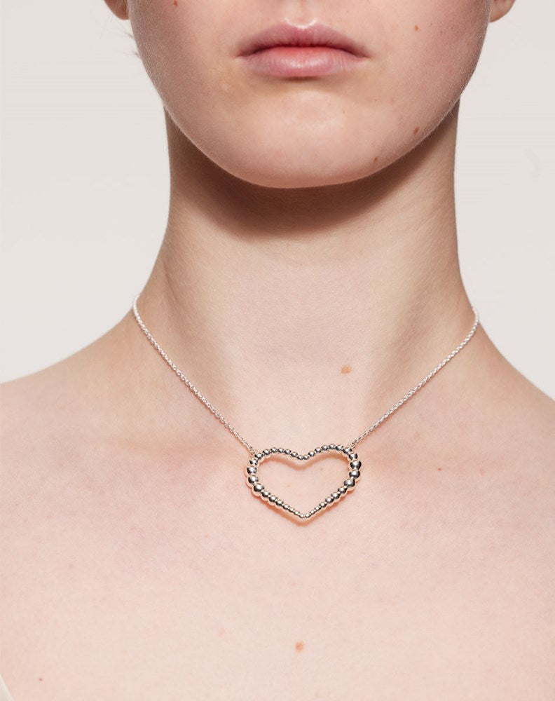Fizzy Heart Necklace Large | 23k Gold Plated