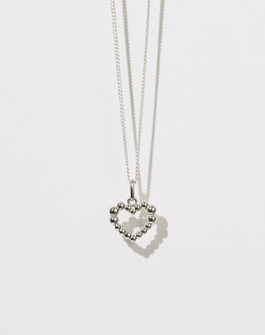 Fizzy Heart Charm Necklace | Sterling Silver