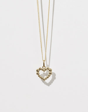 Fizzy Heart Charm Necklace | 23k Gold Plated