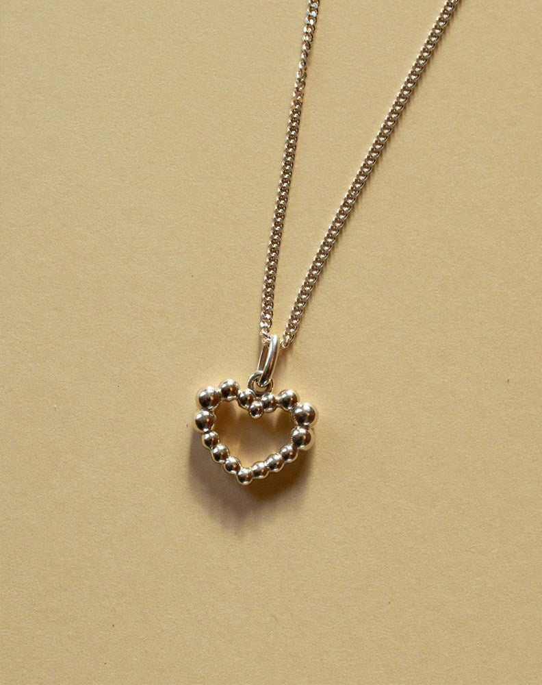 Fizzy Heart Charm Necklace | Sterling Silver