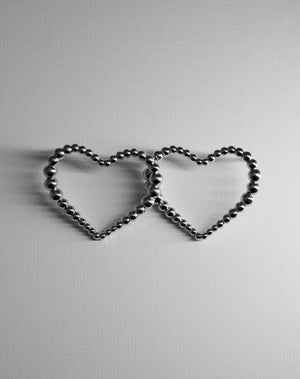 Fizzy Heart Earrings Large | Sterling Silver