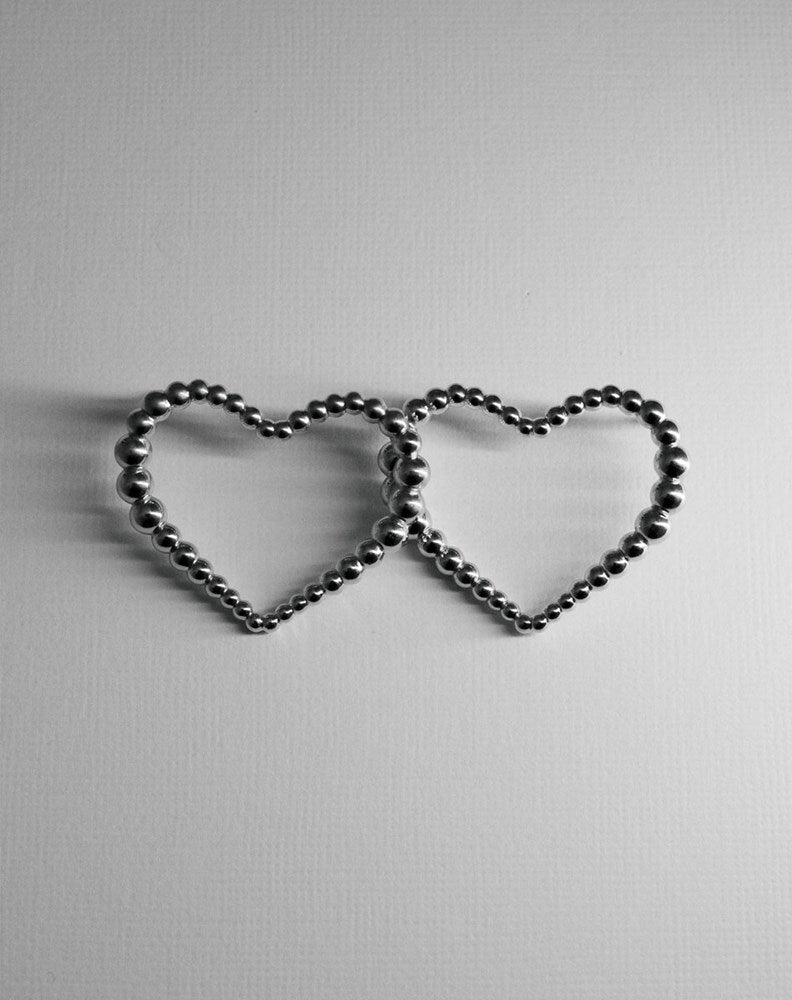 Fizzy Heart Earrings Medium | Sterling Silver