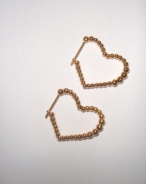 Fizzy Heart Hoops | 23k Gold Plated
