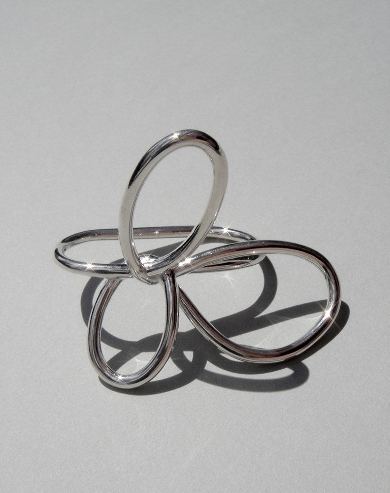 Flower Double Ring | Sterling Silver