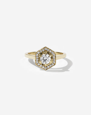 Hex Engagement Ring 0.5ct | 14ct Yellow Gold