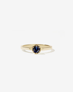 Hexagon Solitaire Ring | 18ct Yellow Gold