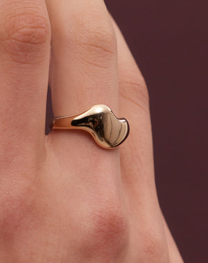 Lava Heart Band | 9ct Solid Gold