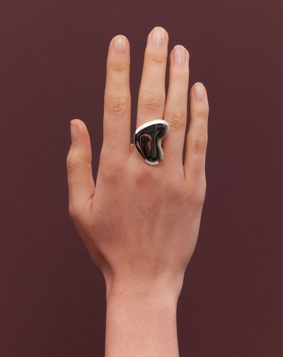 Lava Heart Ring | 23k Gold Plated