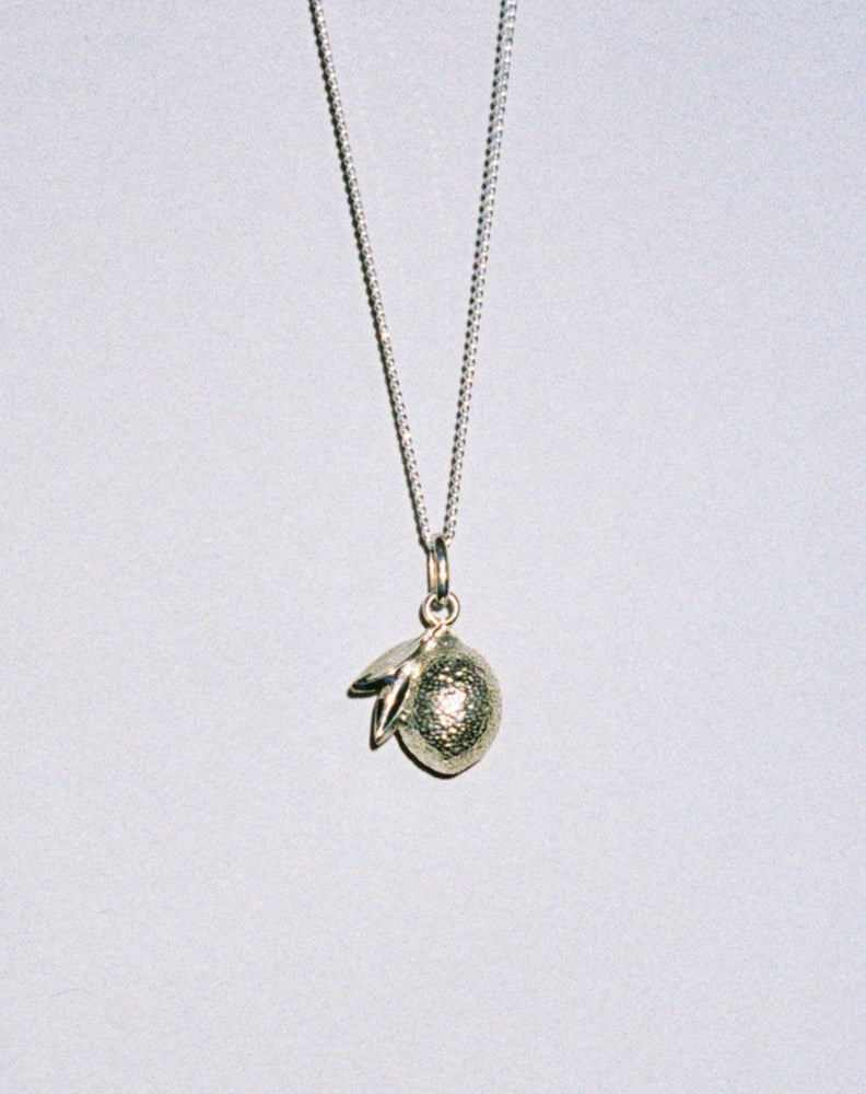 Lemon Charm Necklace | Sterling Silver