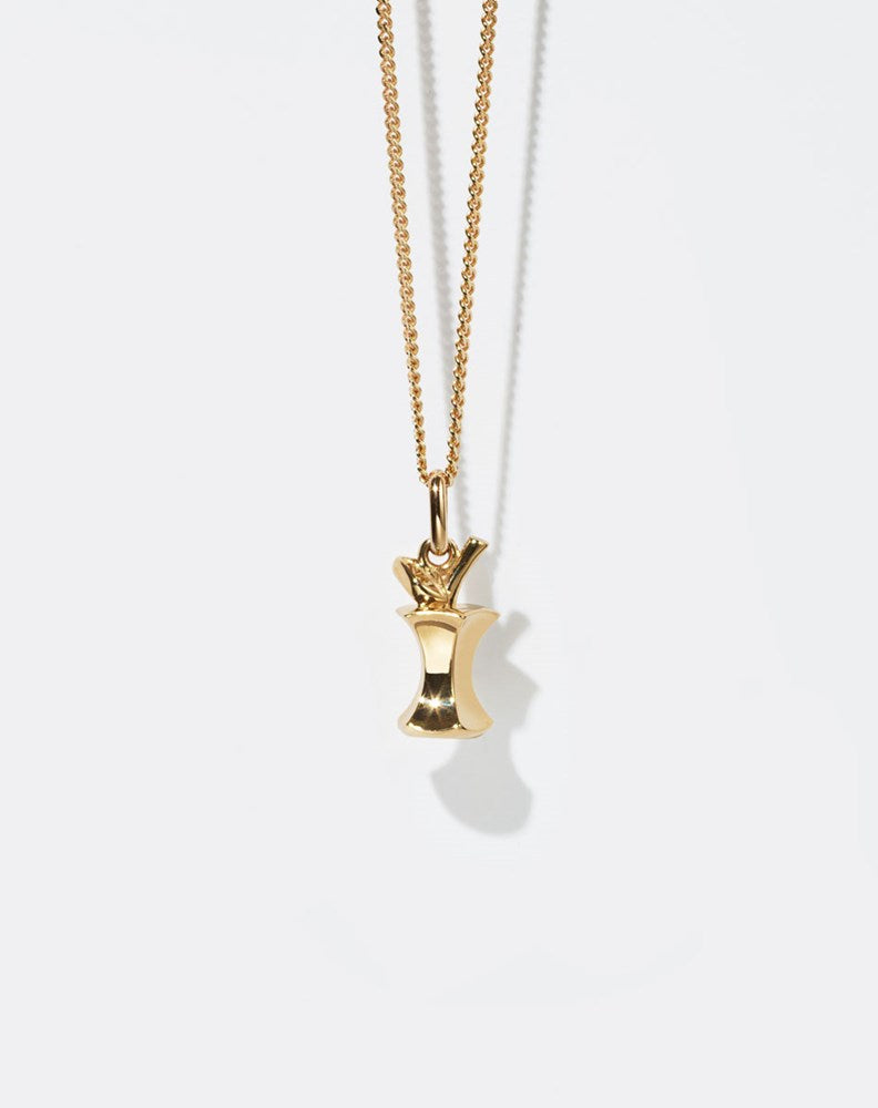 Apple Core Charm Necklace | Gold Plated