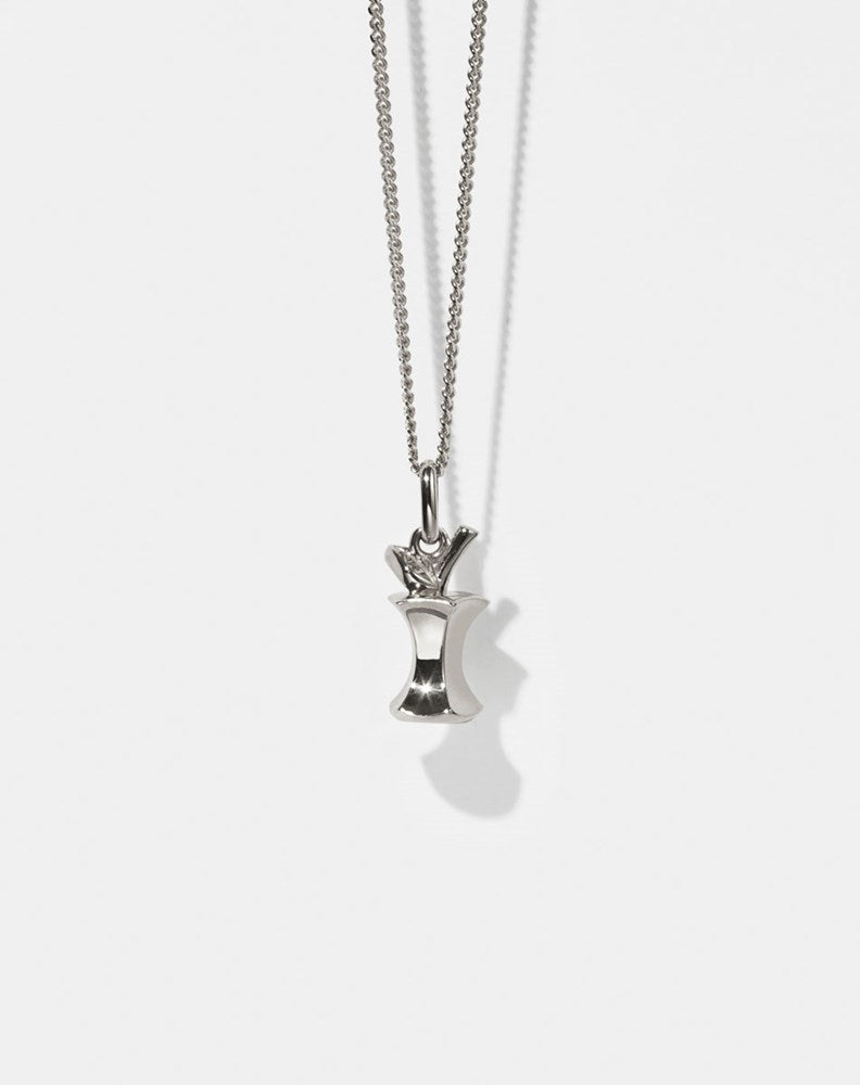 Apple Core Charm Necklace | Sterling Silver