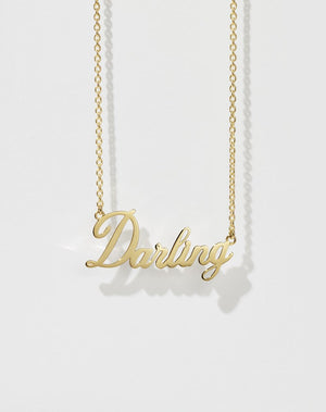 Darling Necklace Cursive | 23k Gold Plated