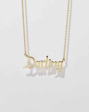 Darling Necklace Gothic | 23k Gold Plated