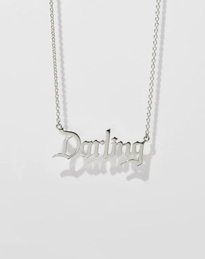 Darling Necklace Gothic | Sterling Silver