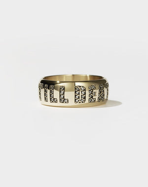 Till Death Band Pave | 14ct Yellow Gold