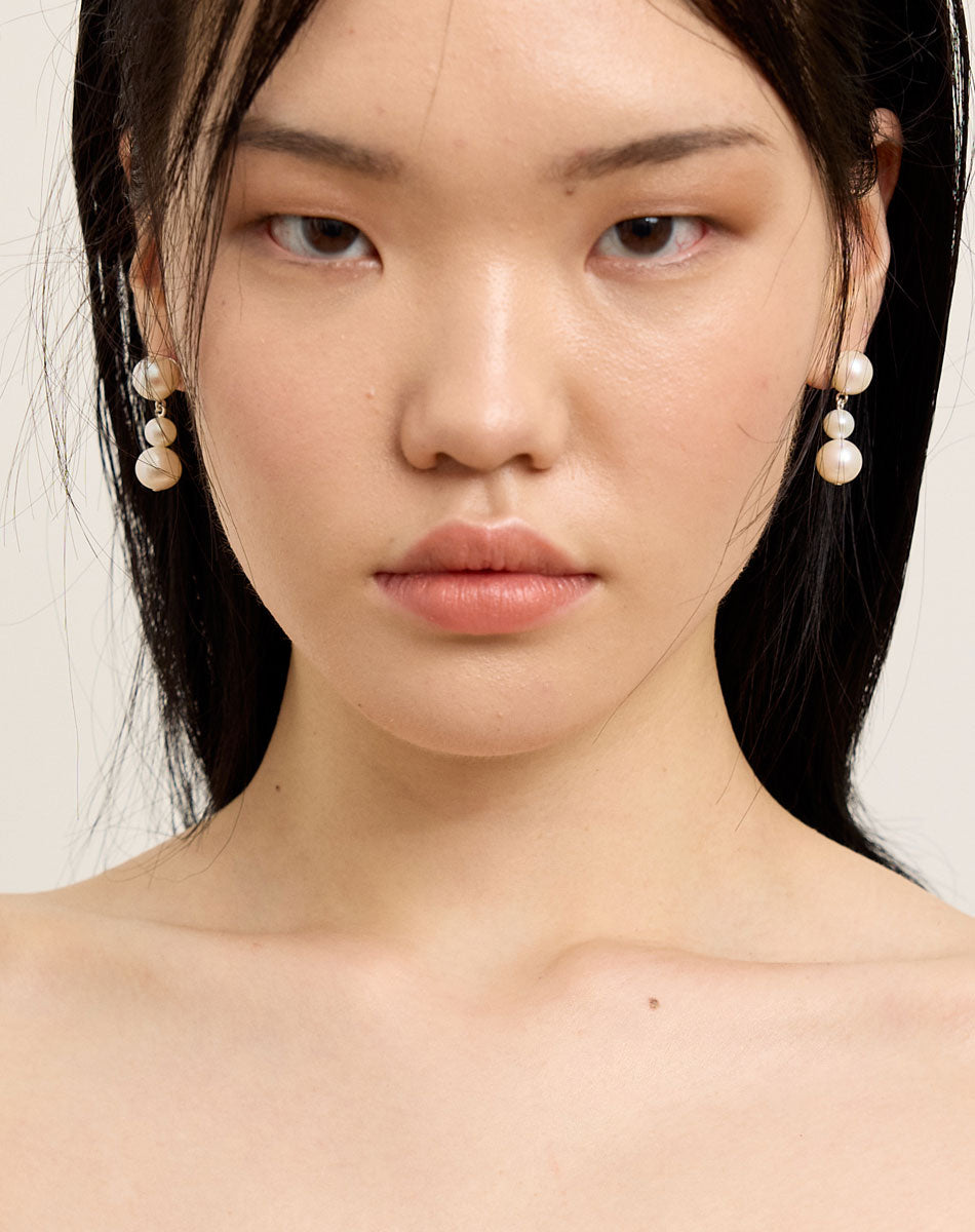 Lover Pearl Drop Earrings | Sterling Silver