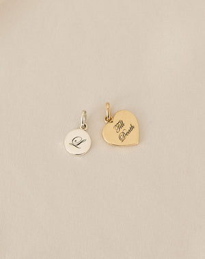 Lover Charm with Engraving | Sterling Silver