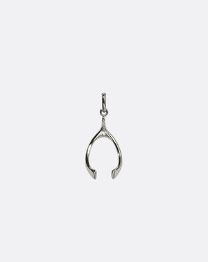 Silver wishbone Charm pendant 