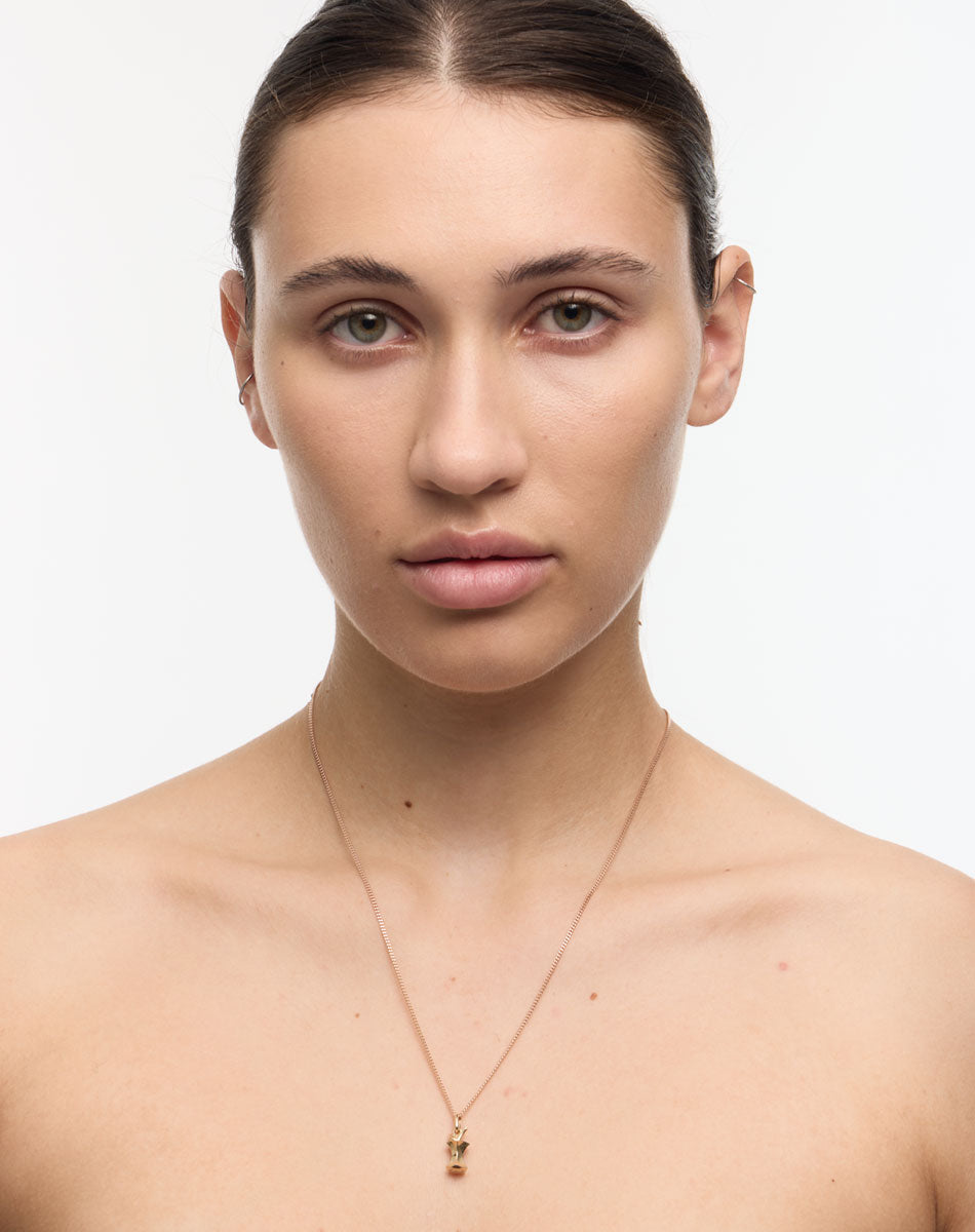 Apple Core Charm Necklace | Sterling Silver