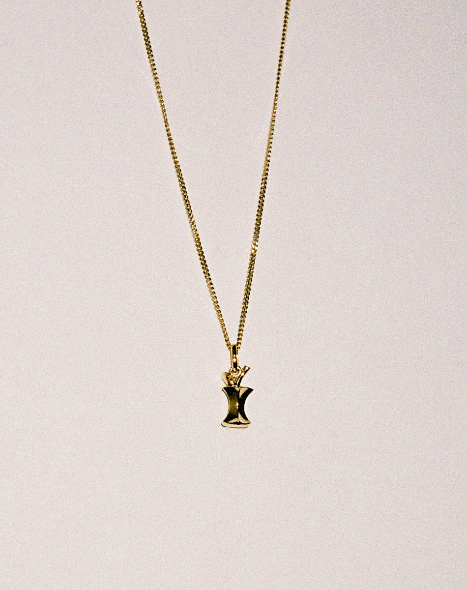 Apple Core Charm Necklace | Sterling Silver