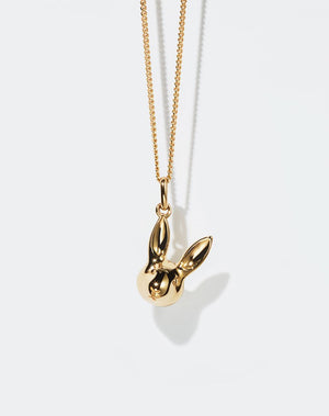 Gold bunny rabbit charm necklace 