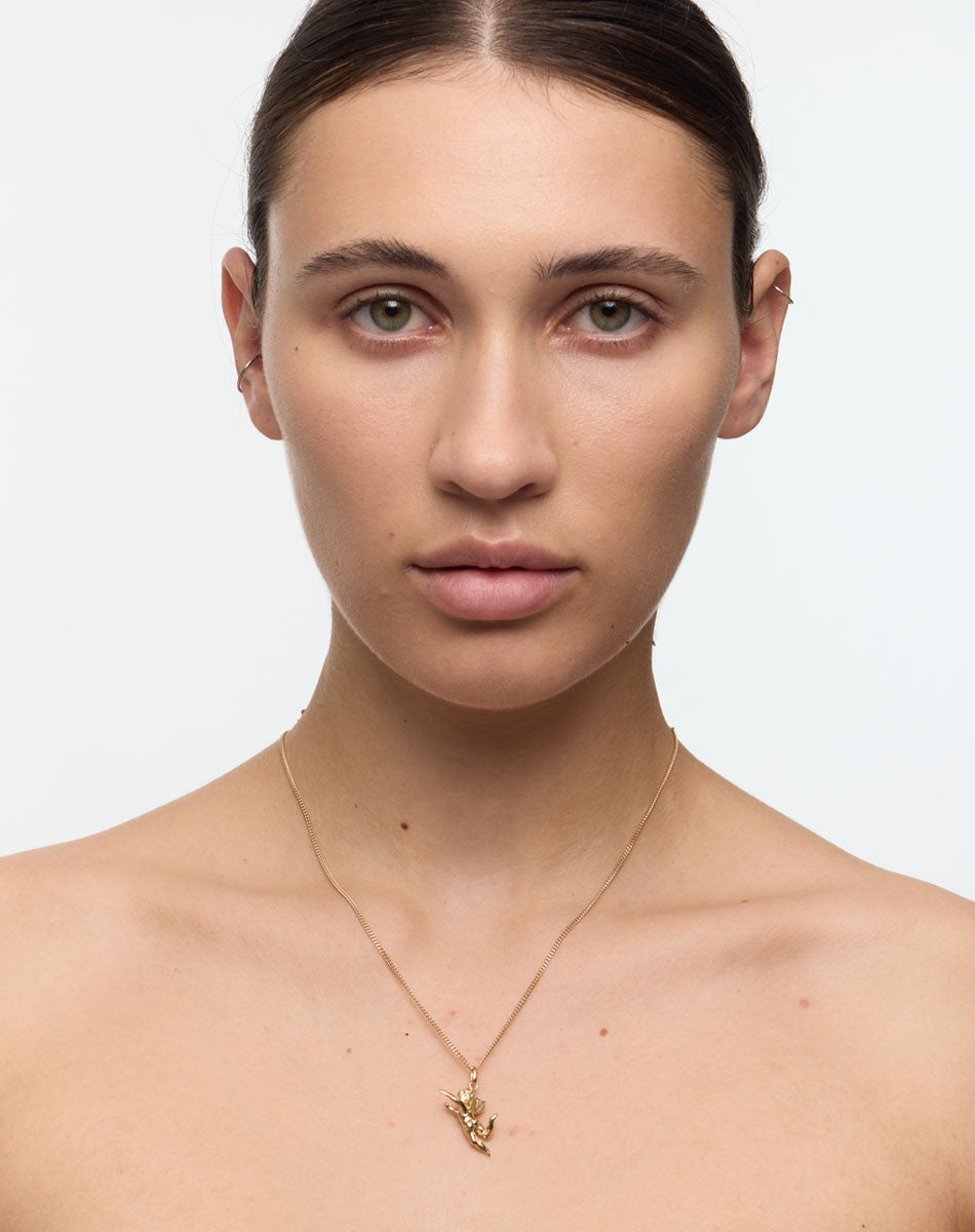 Cherub Charm Necklace | 9ct Solid Gold