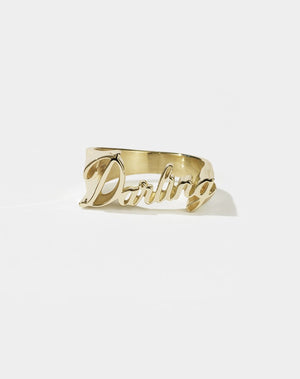 Darling Knuckleduster Cursive | 9ct Solid Gold