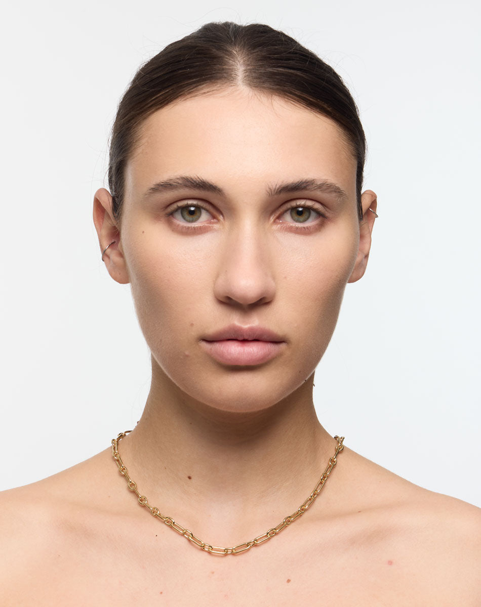 Figaro Paperclip Necklace | 9ct Solid Gold