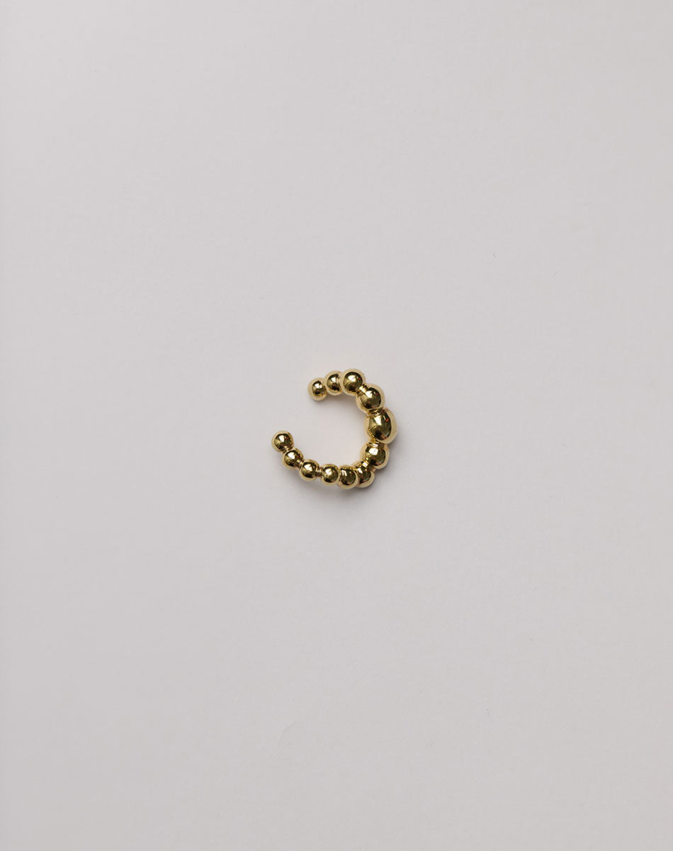 Gold ball ear cuff