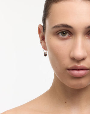 Heart Jewel Signature Hoops | Sterling Silver