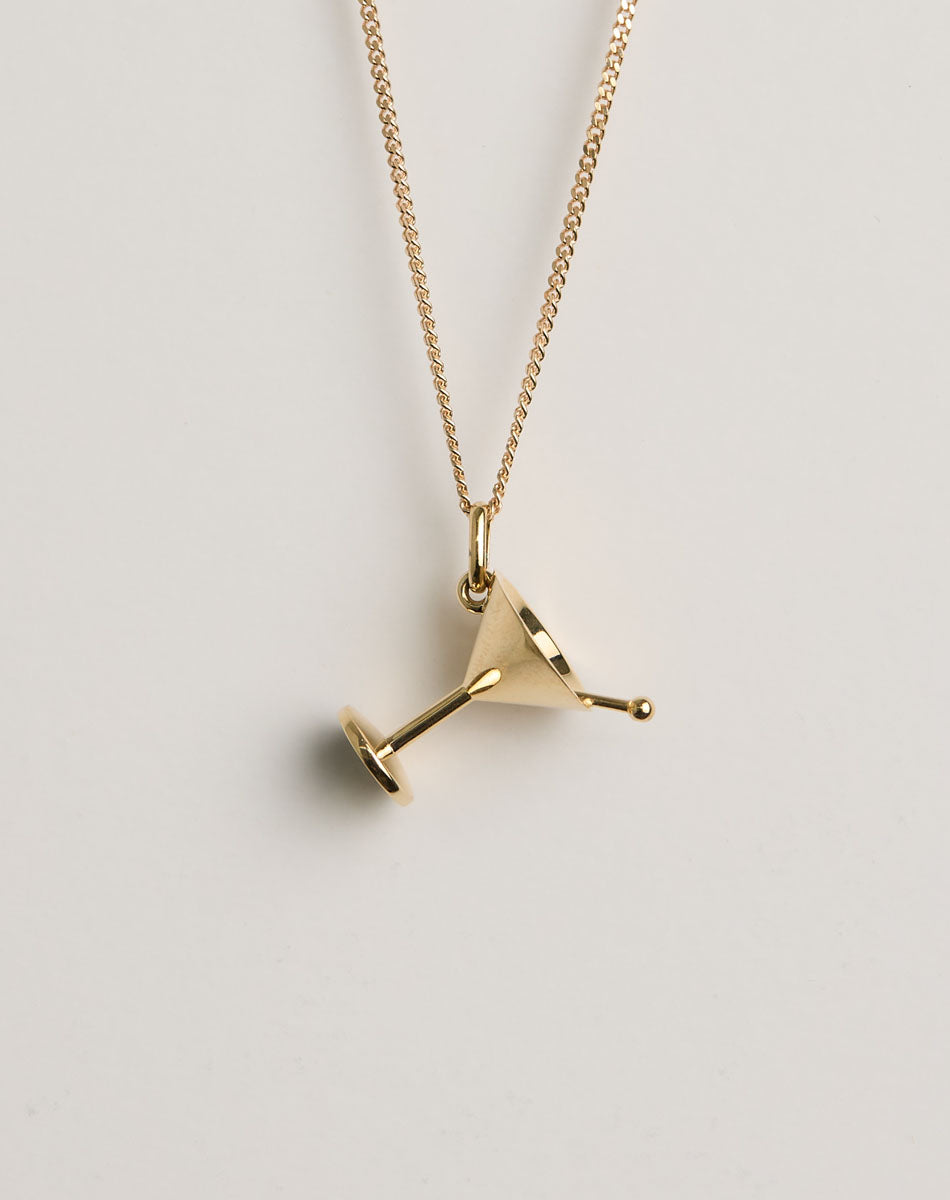 Martini Charm Necklace Set | Sterling Silver