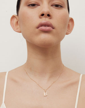 Capital Letter Necklace | 23k Gold Plated